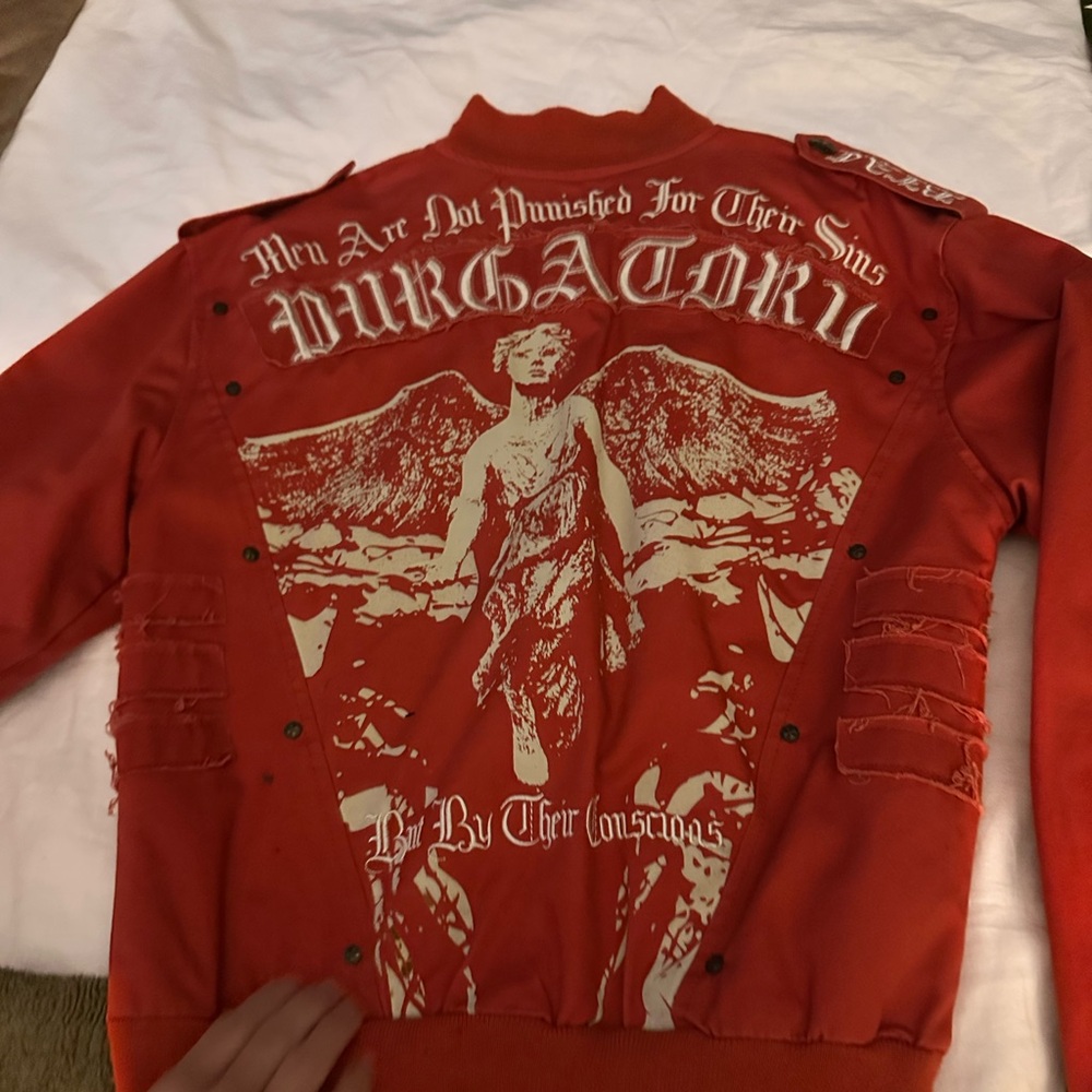 Black Label orange jacket